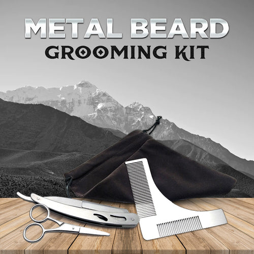 Metal Beard Grooming Kit