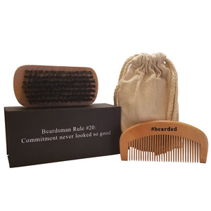 Wooden Beard Grooming Kit