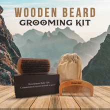 Load image into Gallery viewer, Wooden Beard Grooming Kit